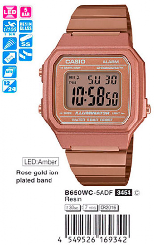 Часы наручные CASIO B650WC-5A фото 2