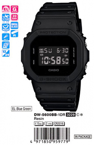 Часы наручные CASIO DW-5600BB-1 фото 4