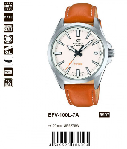 Часы наручные CASIO EFV 100L 7A фото 4